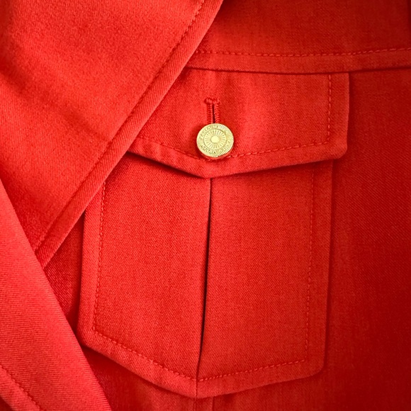 Karen Millen Tailored Db Tux Midi Dress Red Orange NWT 4 ❤️ - Picture 5 of 9